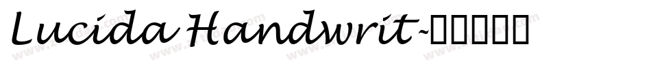 Lucida Handwrit字体转换